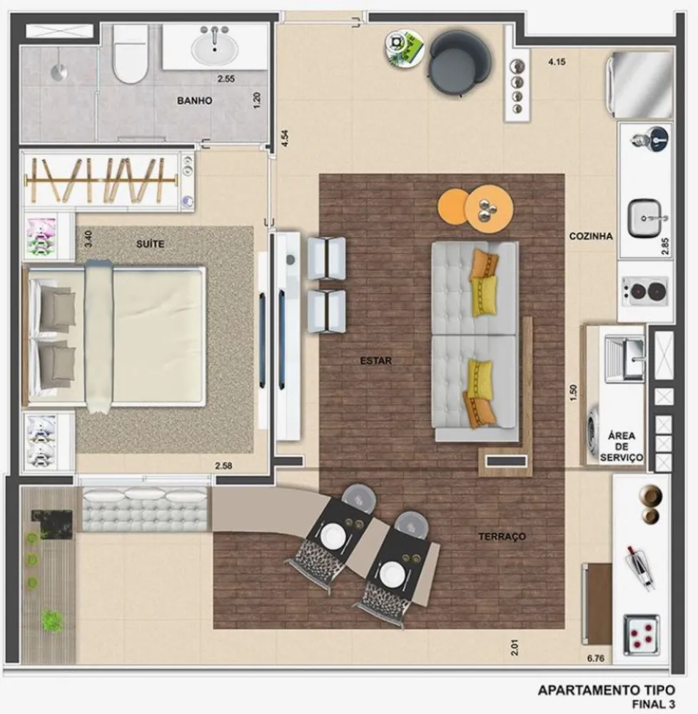 Apartamento, 2 quartos, 54 m² - Foto 5