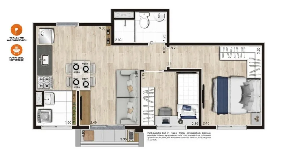 Apartamento, 1 quarto, 27 m² - Foto 11