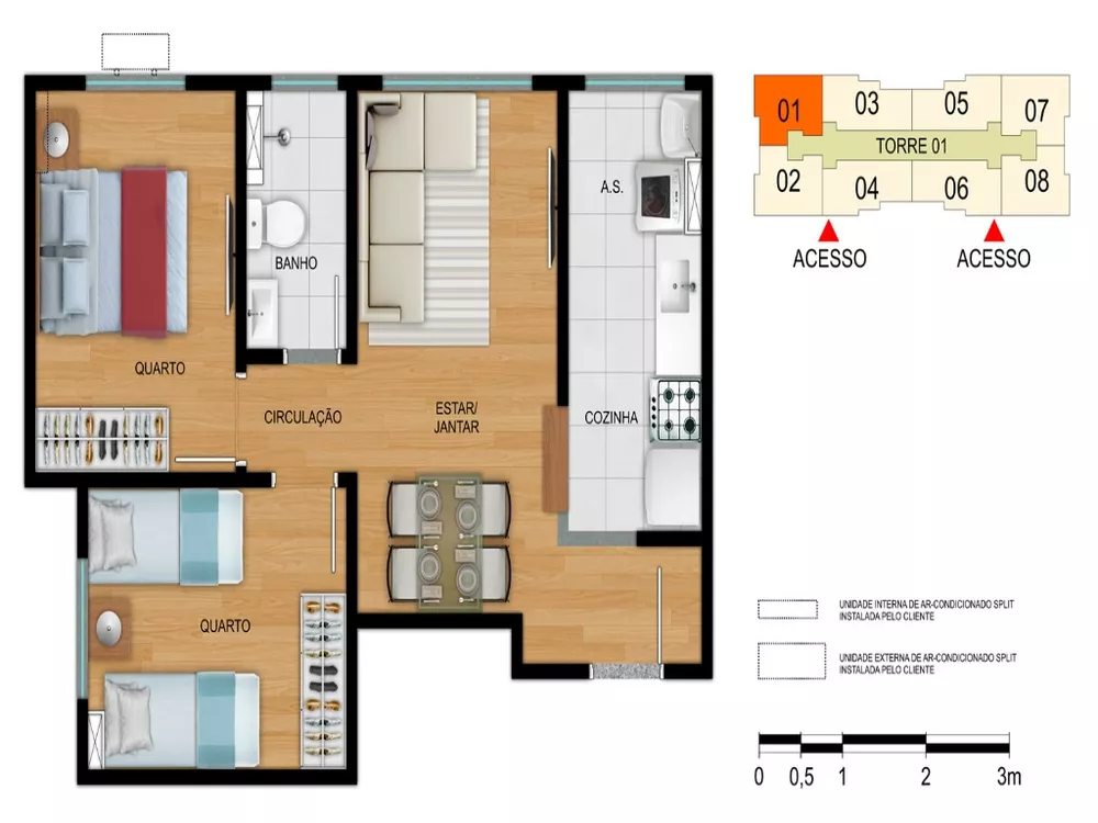 Apartamento à venda com 2 quartos, 43m² - Foto 15