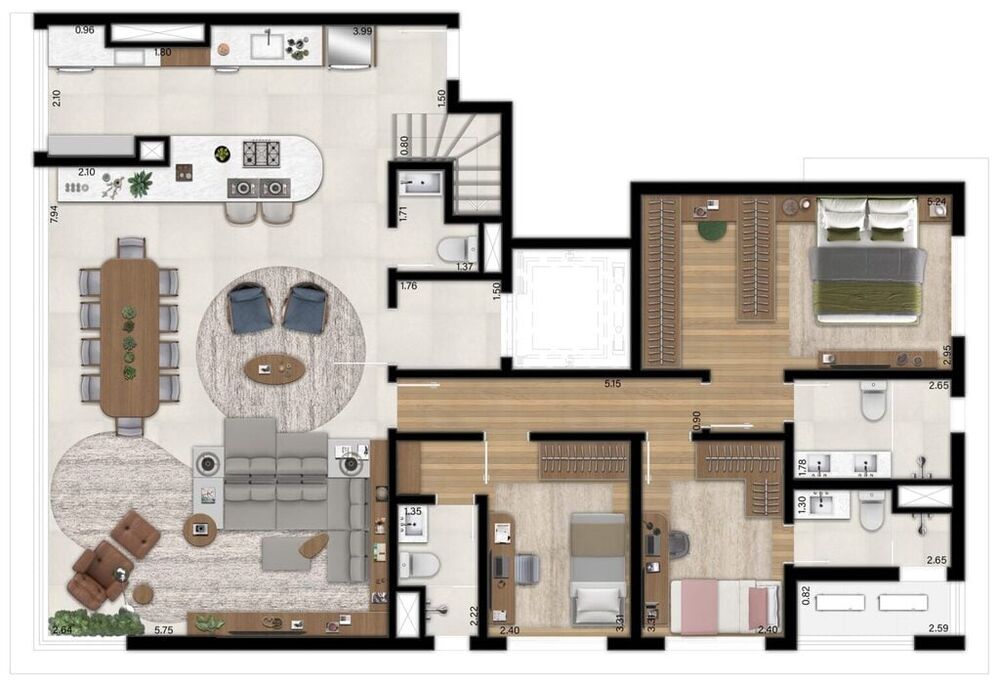 Apartamento, 4 quartos, 151 m² - Foto 12