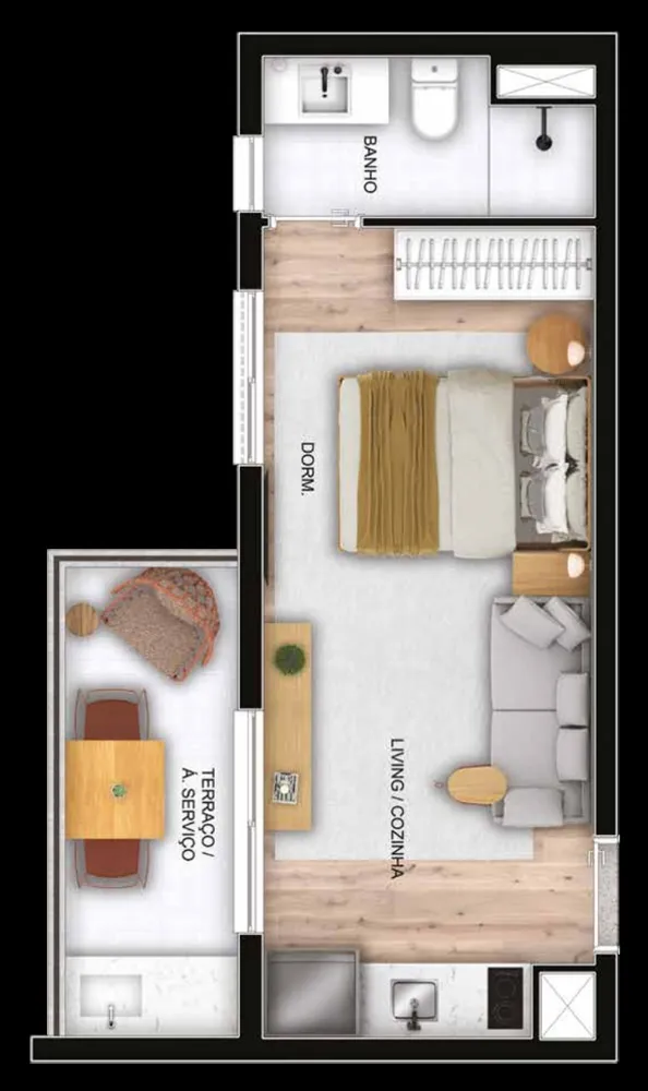 Apartamento, 1 quarto, 24 m² - Foto 12