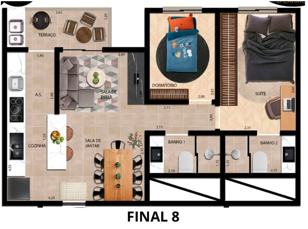 Apartamento, 2 quartos, 50 m² - Foto 16