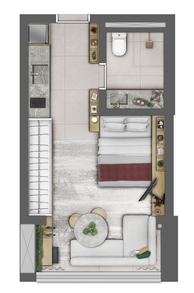 Apartamento, 1 quarto, 26 m² - Foto 2