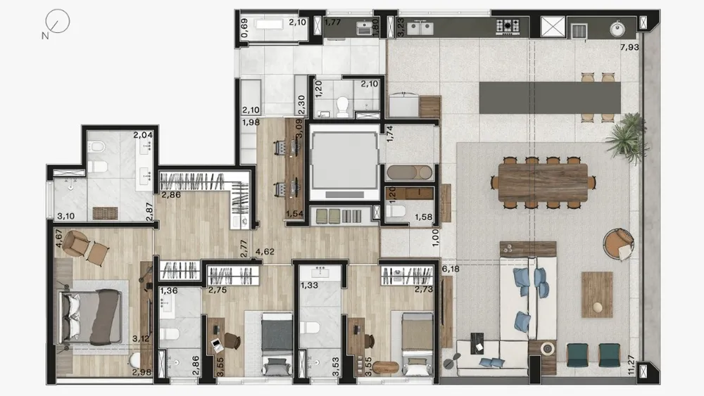 Cobertura, 3 quartos, 378 m² - Foto 11