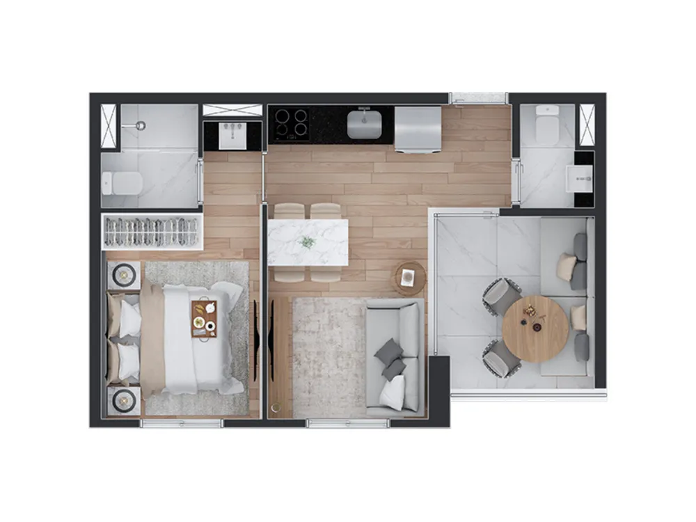 Apartamento, 1 quarto, 36 m² - Foto 7