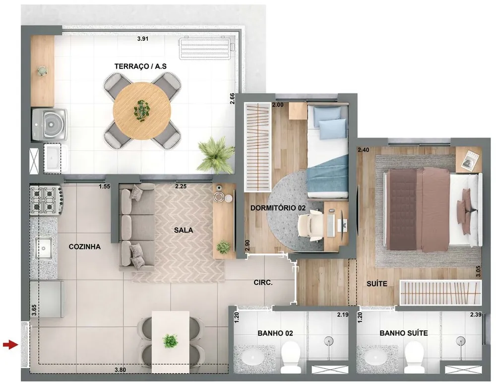 Apartamento, 1 quarto, 28 m² - Foto 12