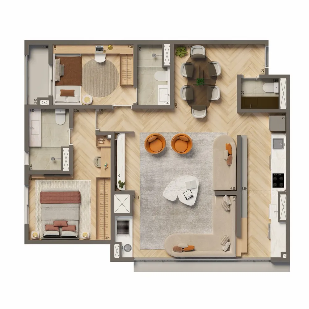 Apartamento, 2 quartos, 75 m² - Foto 7