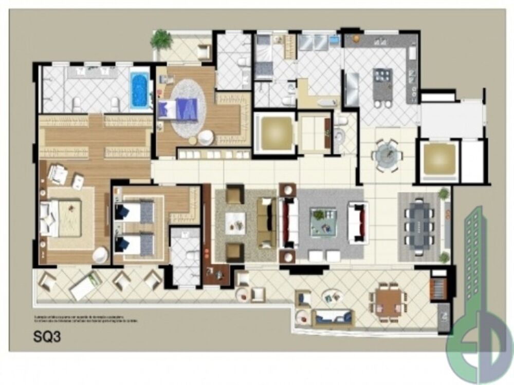 Apartamento, 3 quartos, 227 m² - Foto 1