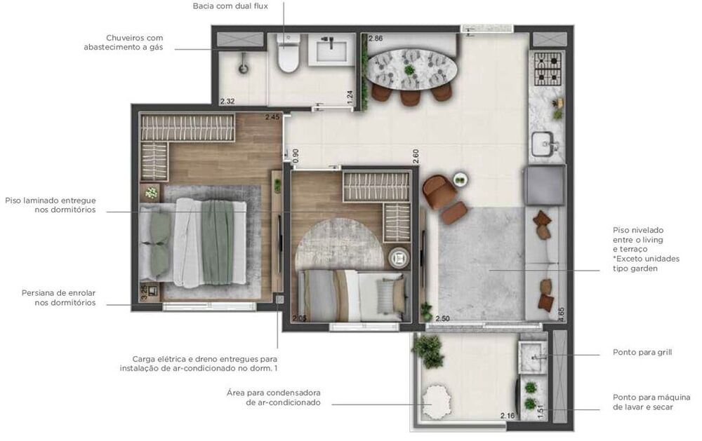 Apartamento à venda com 2 quartos, 54m² - Foto 10