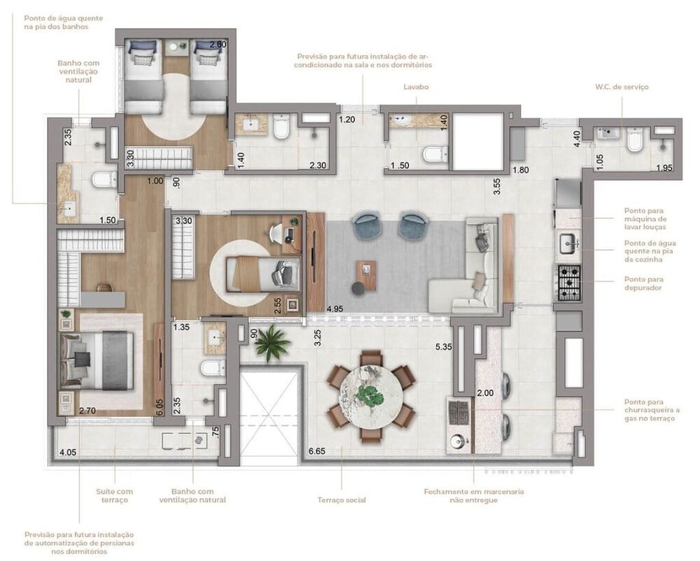 Apartamento, 3 quartos, 126 m² - Foto 3