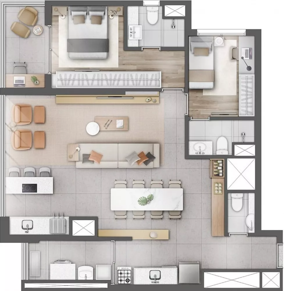 Apartamento, 2 quartos, 98 m² - Foto 3