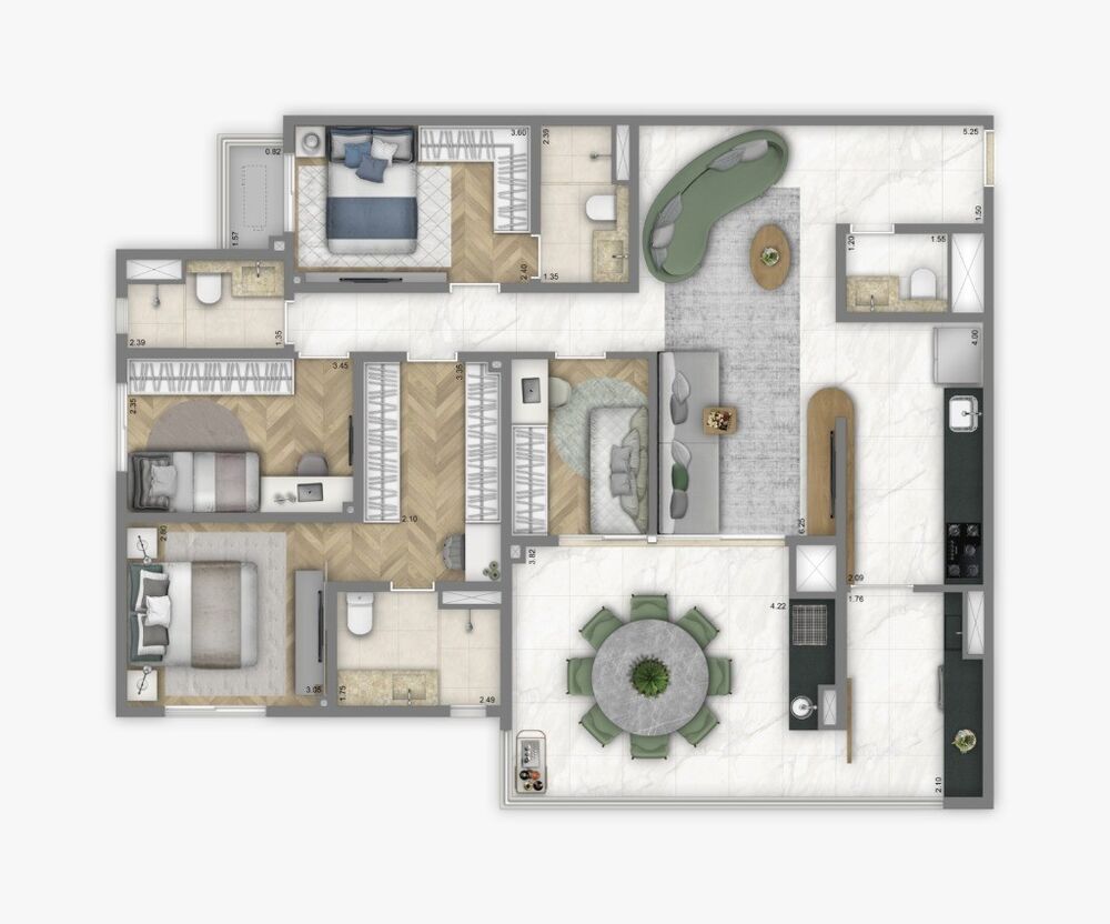 Apartamento, 3 quartos, 126 m² - Foto 4