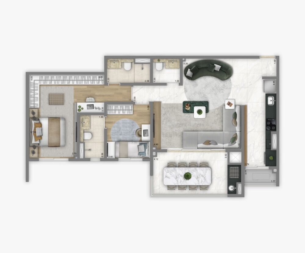 Apartamento, 3 quartos, 126 m² - Foto 3