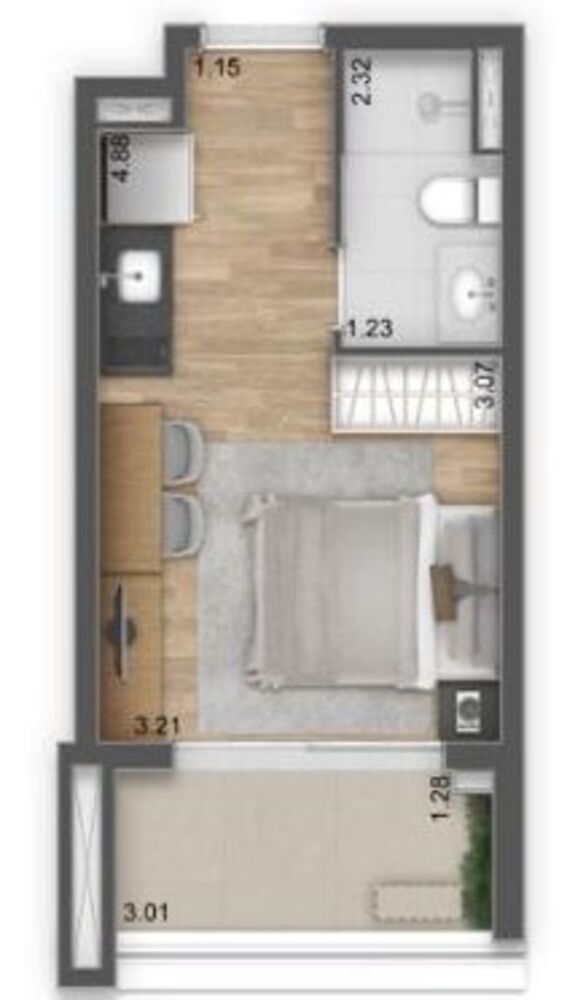 Apartamento, 1 quarto, 25 m² - Foto 12