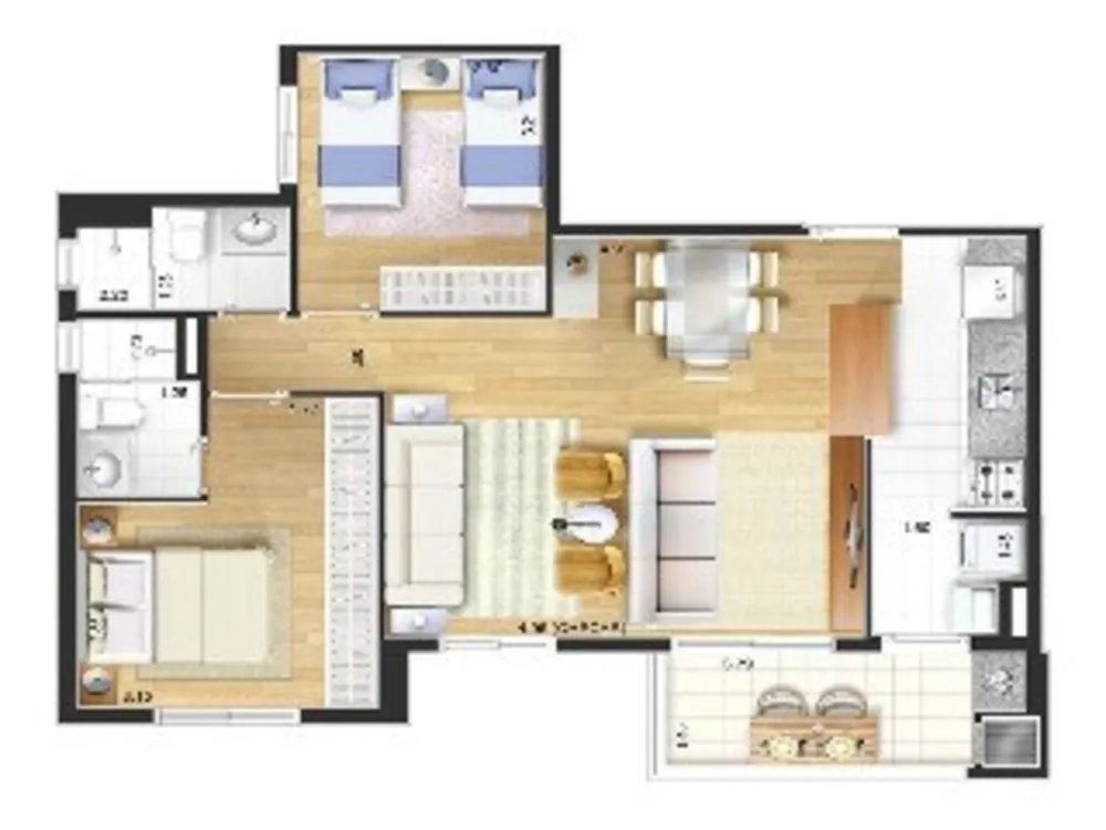 Apartamento, 2 quartos, 59 m² - Foto 8