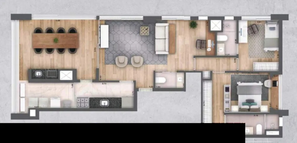 Cobertura, 3 quartos, 211 m² - Foto 12