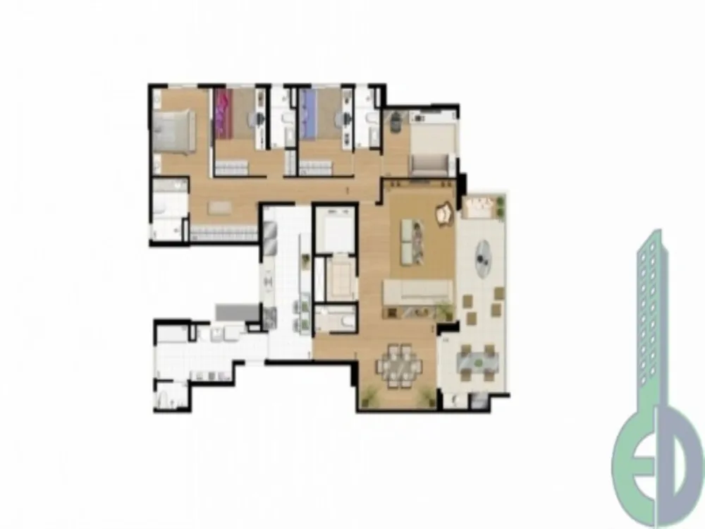 Apartamento, 4 quartos, 237 m² - Foto 2