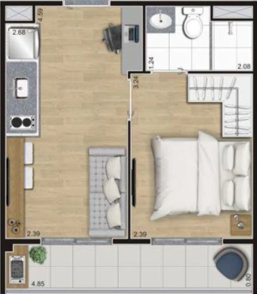 Apartamento, 2 quartos, 42 m² - Foto 11