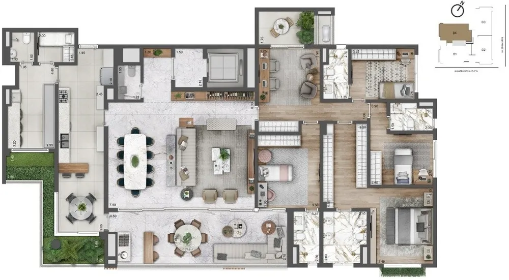 Apartamento, 4 quartos, 273 m² - Foto 5