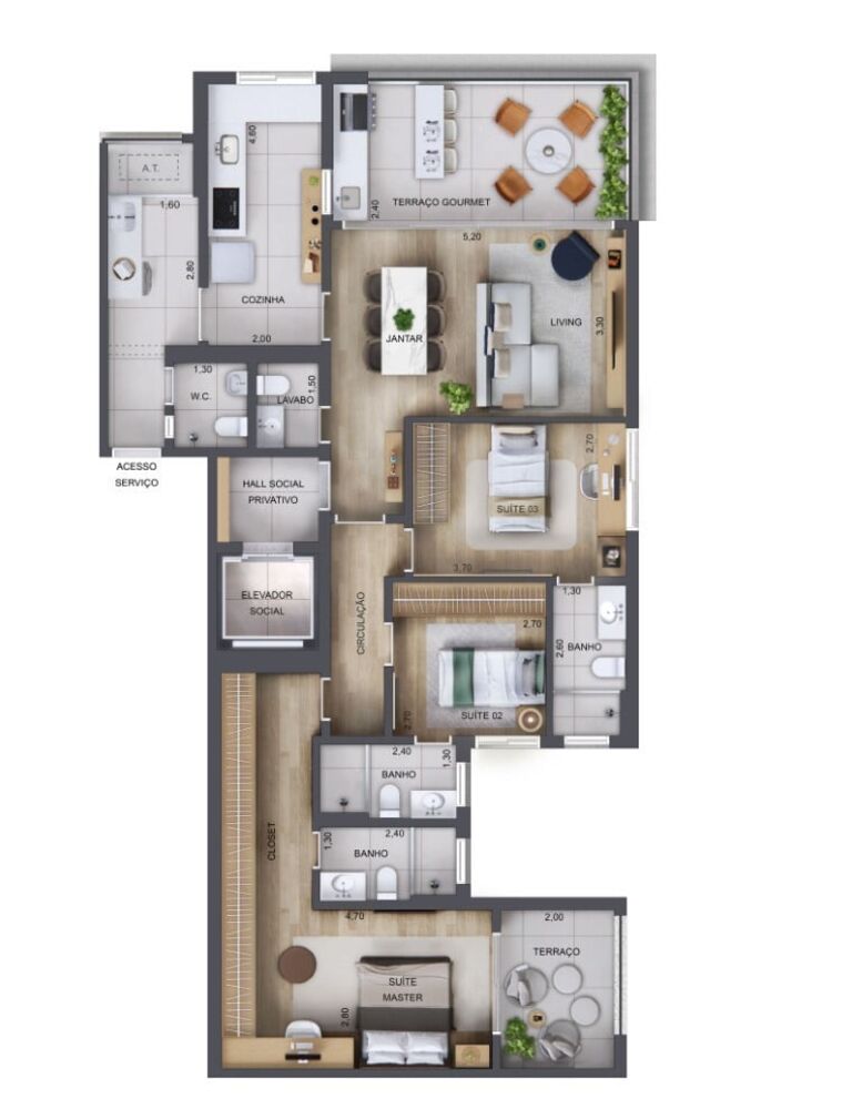 Apartamento à venda com 3 quartos, 96m² - Foto 8
