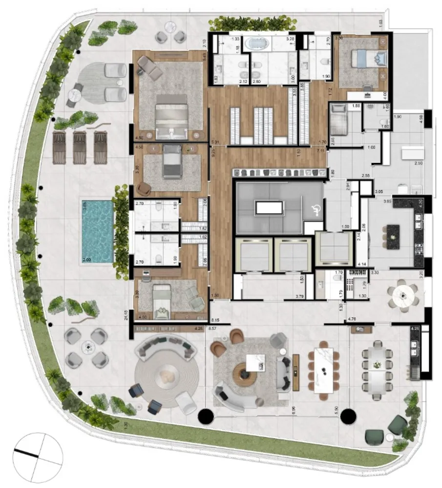 Apartamento, 4 quartos, 424 m² - Foto 12