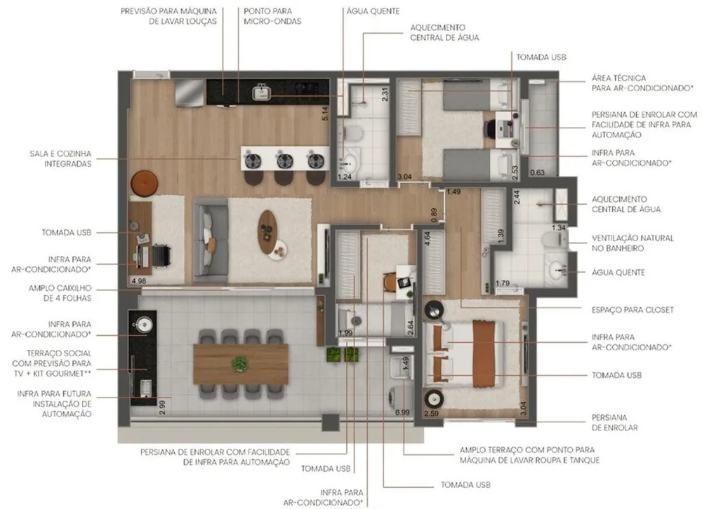Apartamento, 2 quartos, 68 m² - Foto 12