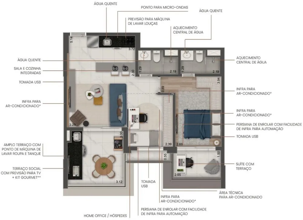 Apartamento, 2 quartos, 68 m² - Foto 6