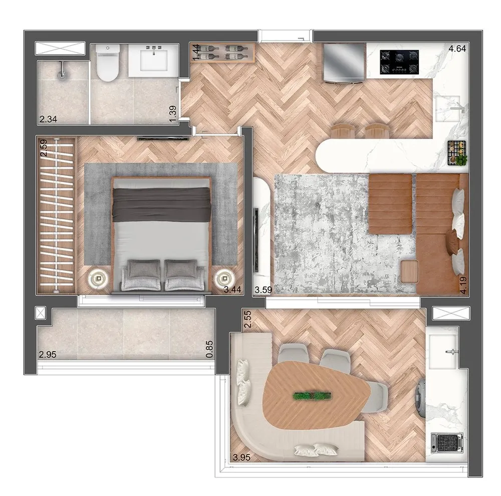 Apartamento, 2 quartos, 72 m² - Foto 15