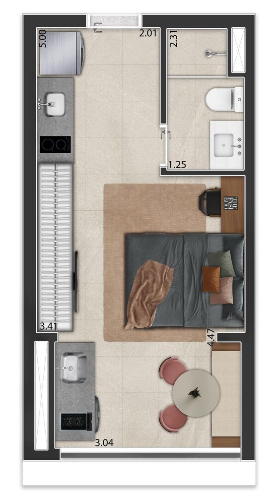 Apartamento, 1 quarto, 38 m² - Foto 7