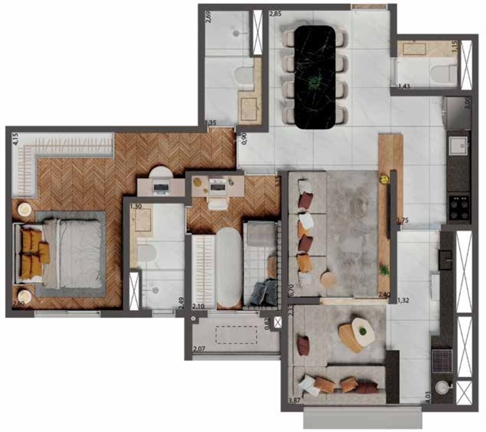 Apartamento, 2 quartos, 75 m² - Foto 11