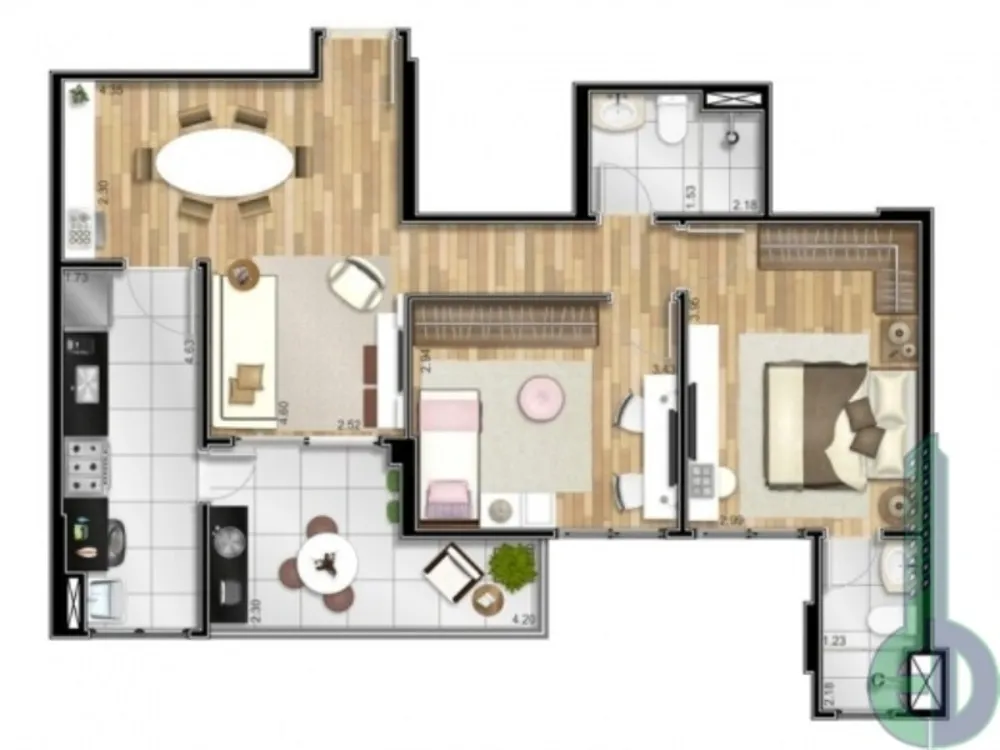 Apartamento, 2 quartos, 73 m² - Foto 5
