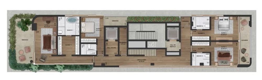 Apartamento, 3 quartos, 277 m² - Foto 12