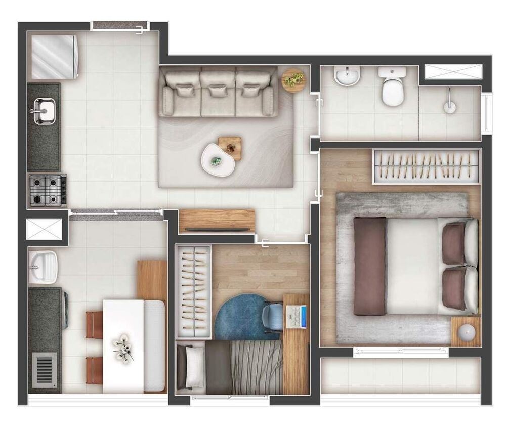 Apartamento, 1 quarto, 28 m² - Foto 4