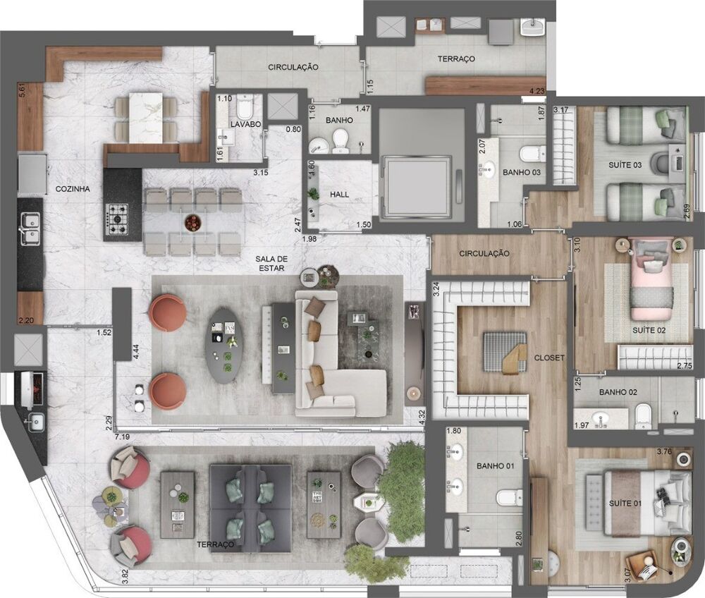 Apartamento, 4 quartos, 227 m² - Foto 8