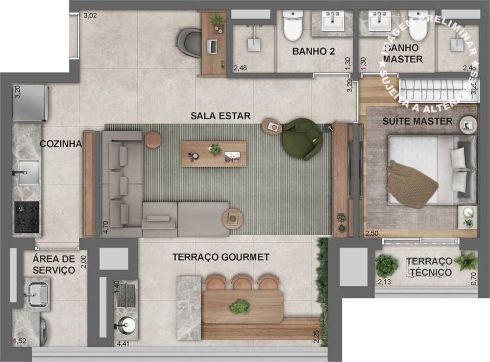 Apartamento, 3 quartos, 96 m² - Foto 3