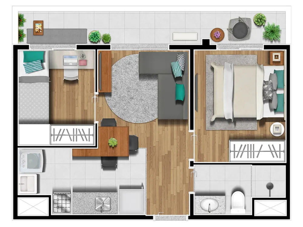 Apartamento, 2 quartos, 35 m² - Foto 9