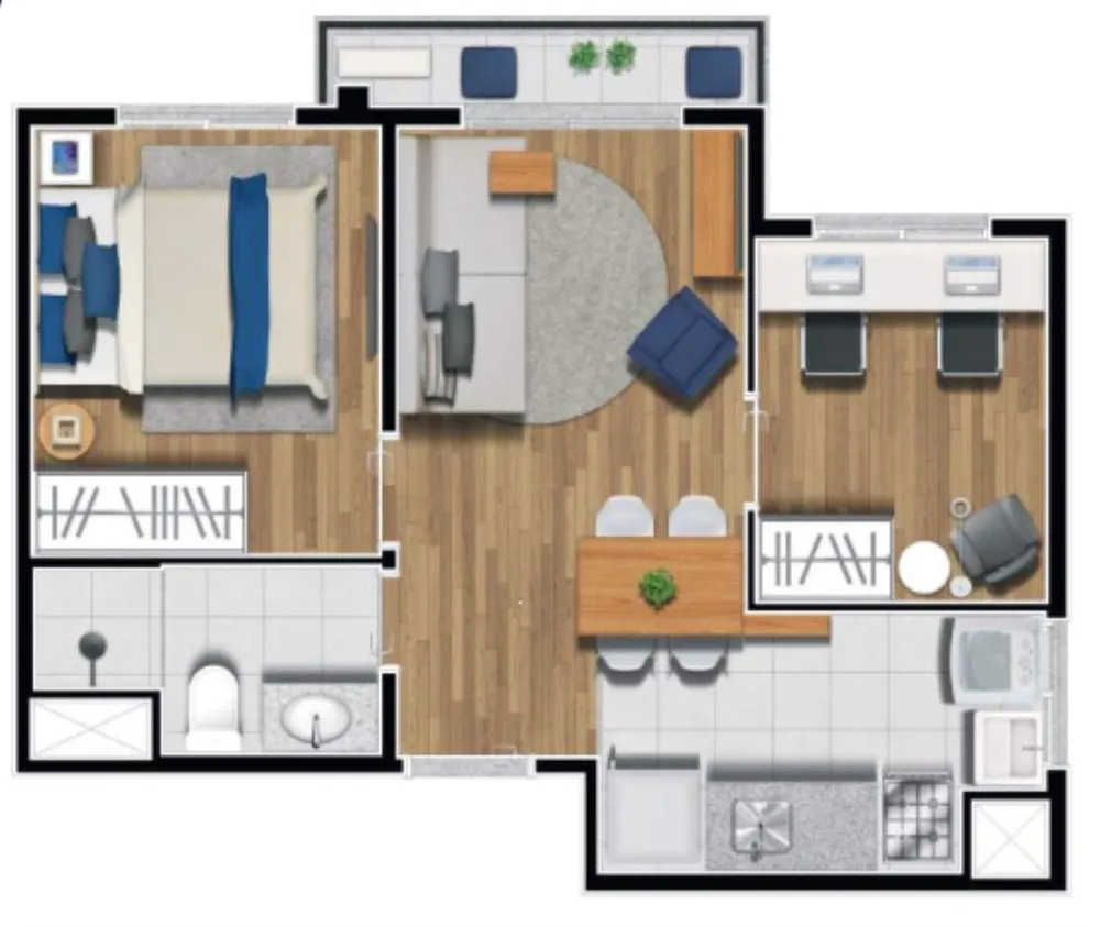 Apartamento, 2 quartos, 35 m² - Foto 10