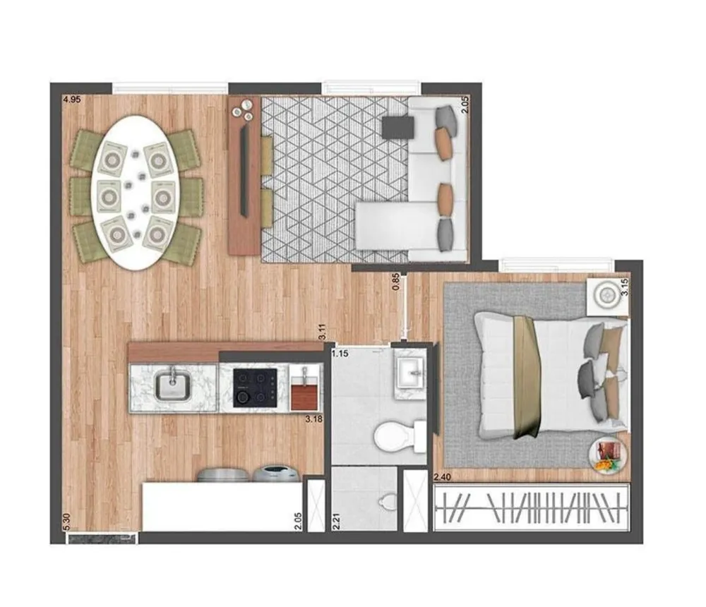 Apartamento, 2 quartos, 34 m² - Foto 6
