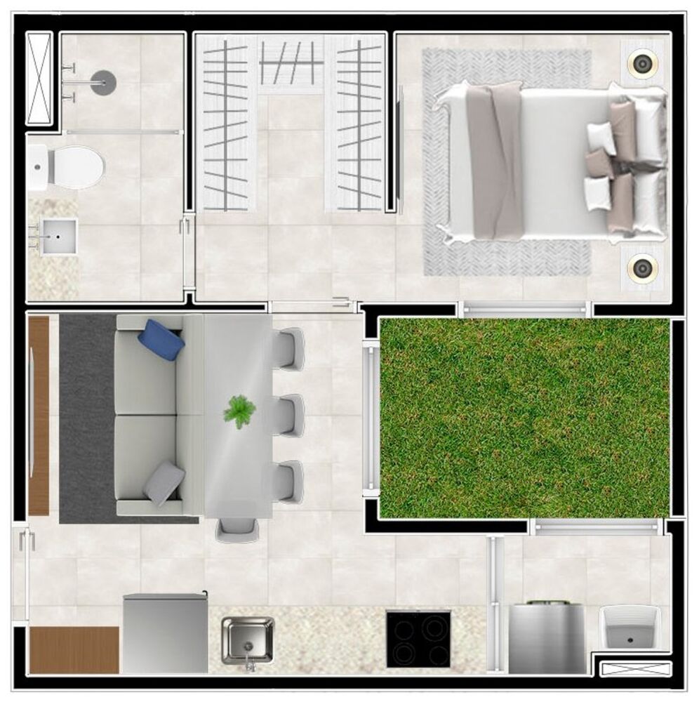 Apartamento, 1 quarto, 28 m² - Foto 2