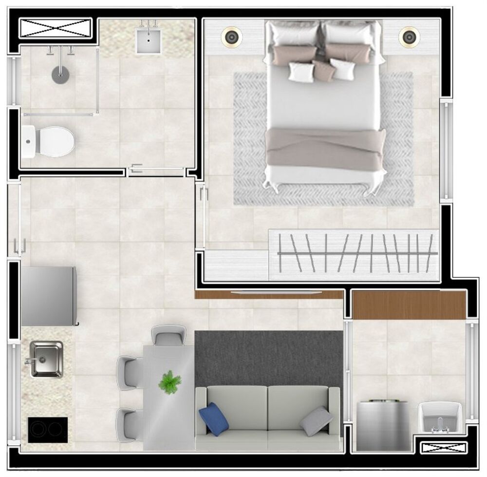 Apartamento, 1 quarto, 28 m² - Foto 1