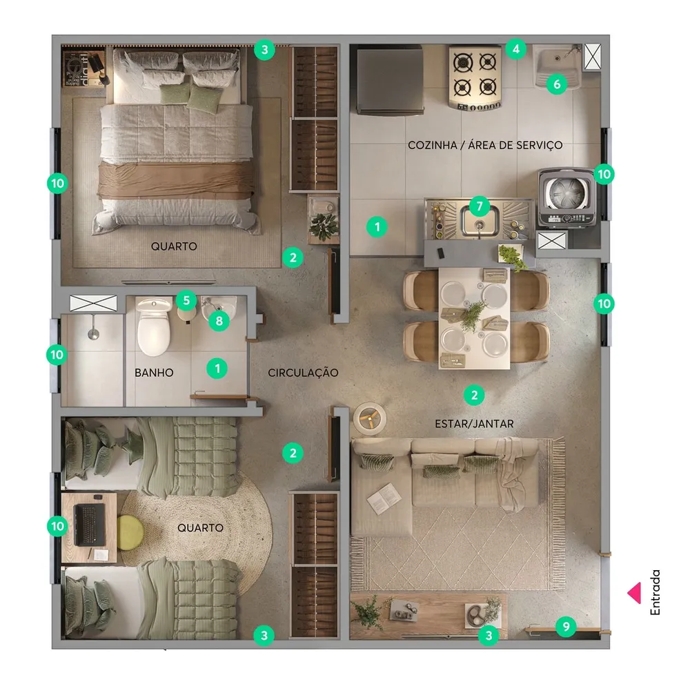 Apartamento, 2 quartos, 39 m² - Foto 12