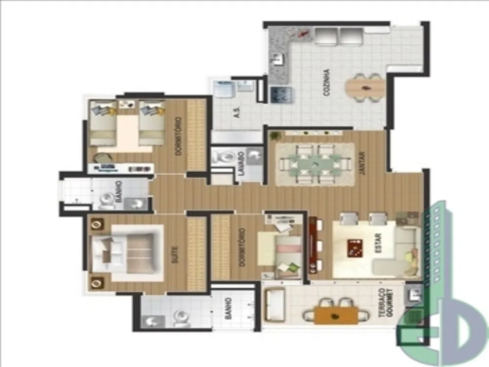 Apartamento, 2 quartos, 96 m² - Foto 2