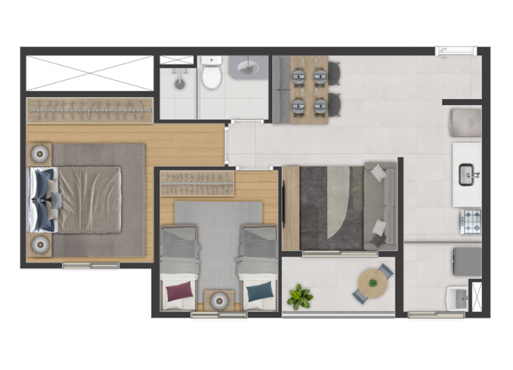 Apartamento à venda com 2 quartos, 51m² - Foto 8