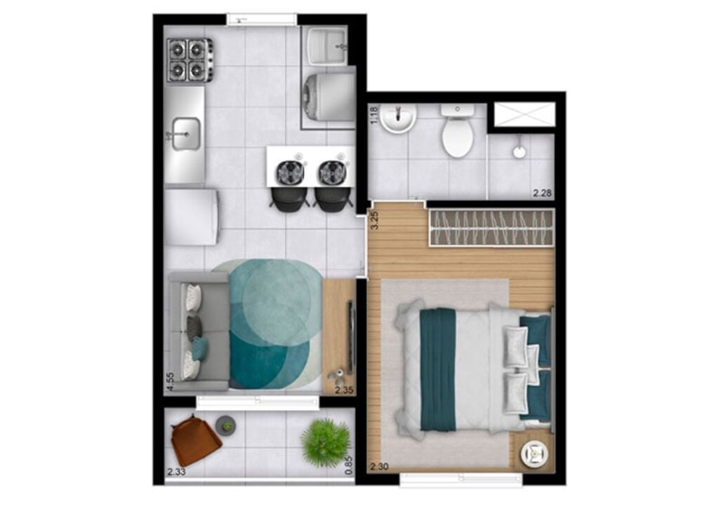Apartamento à venda com 1 quarto, 27m² - Foto 10