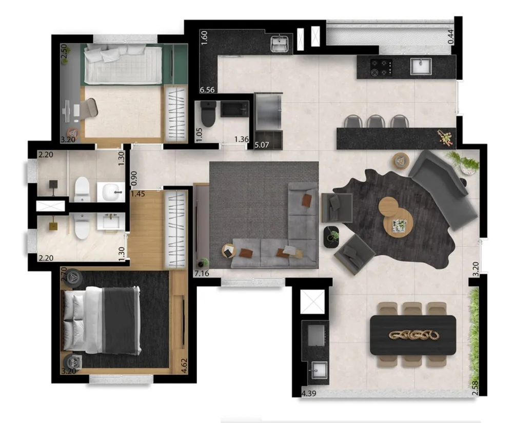Apartamento, 3 quartos, 94 m² - Foto 1