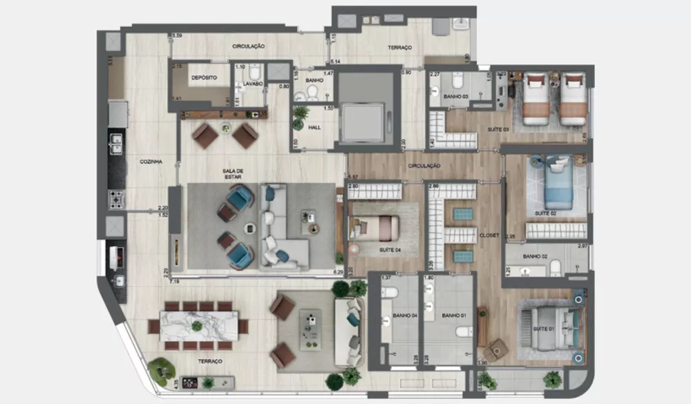 Apartamento, 2 quartos, 134 m² - Foto 1