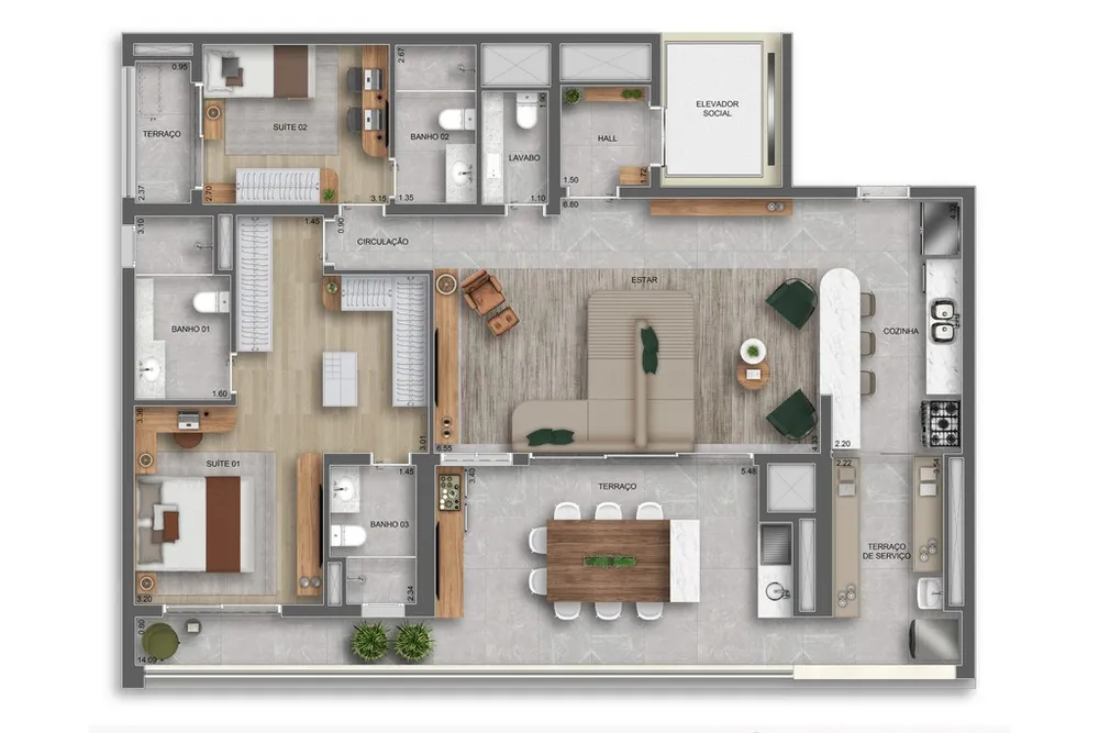 Apartamento, 2 quartos, 52 m² - Foto 8