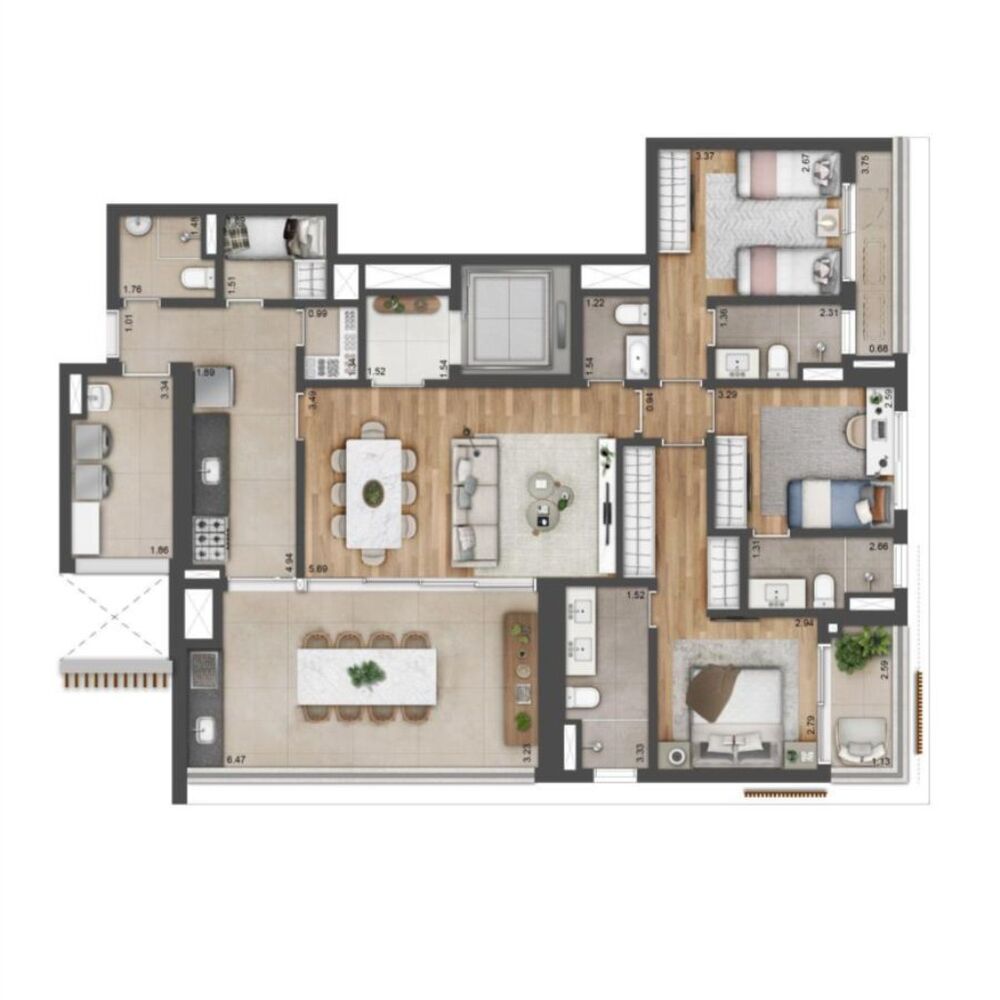 Apartamento, 2 quartos, 94 m² - Foto 1