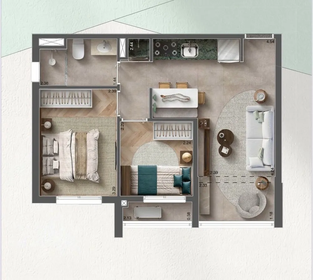 Apartamento, 2 quartos, 62 m² - Foto 5