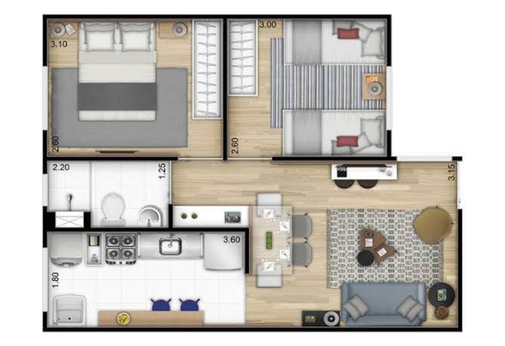 Apartamento, 2 quartos, 42 m² - Foto 8